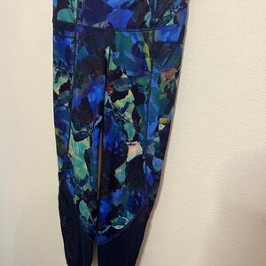 Athleta Blue and‎ Green Leggings